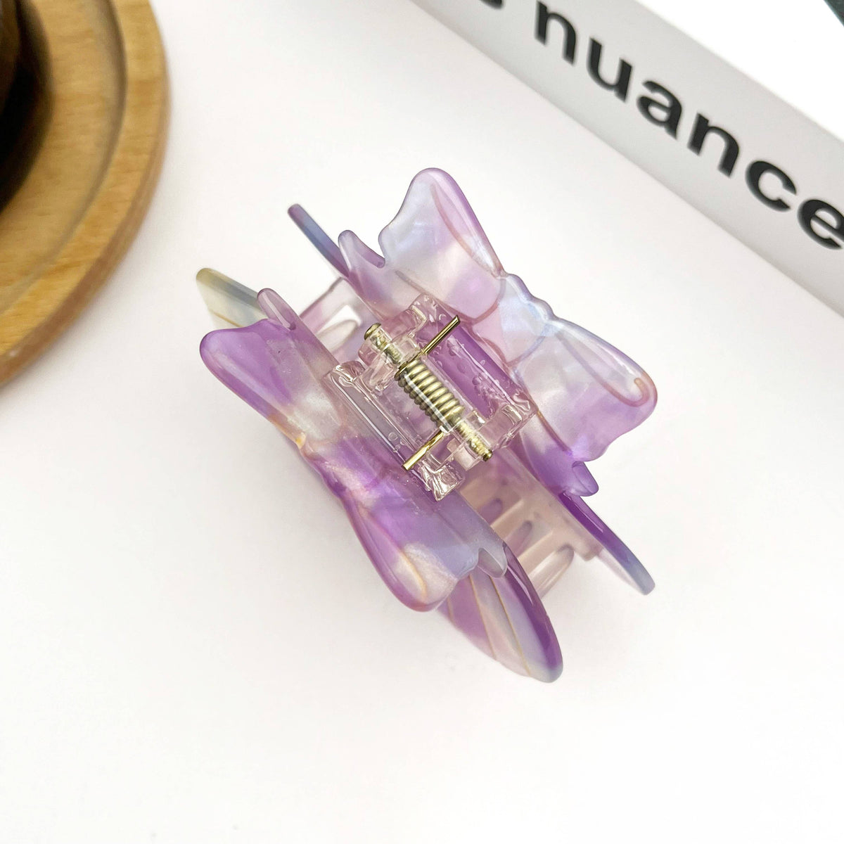 Purple Seashell Hair Claw Clip, Acetate Hair Clip
