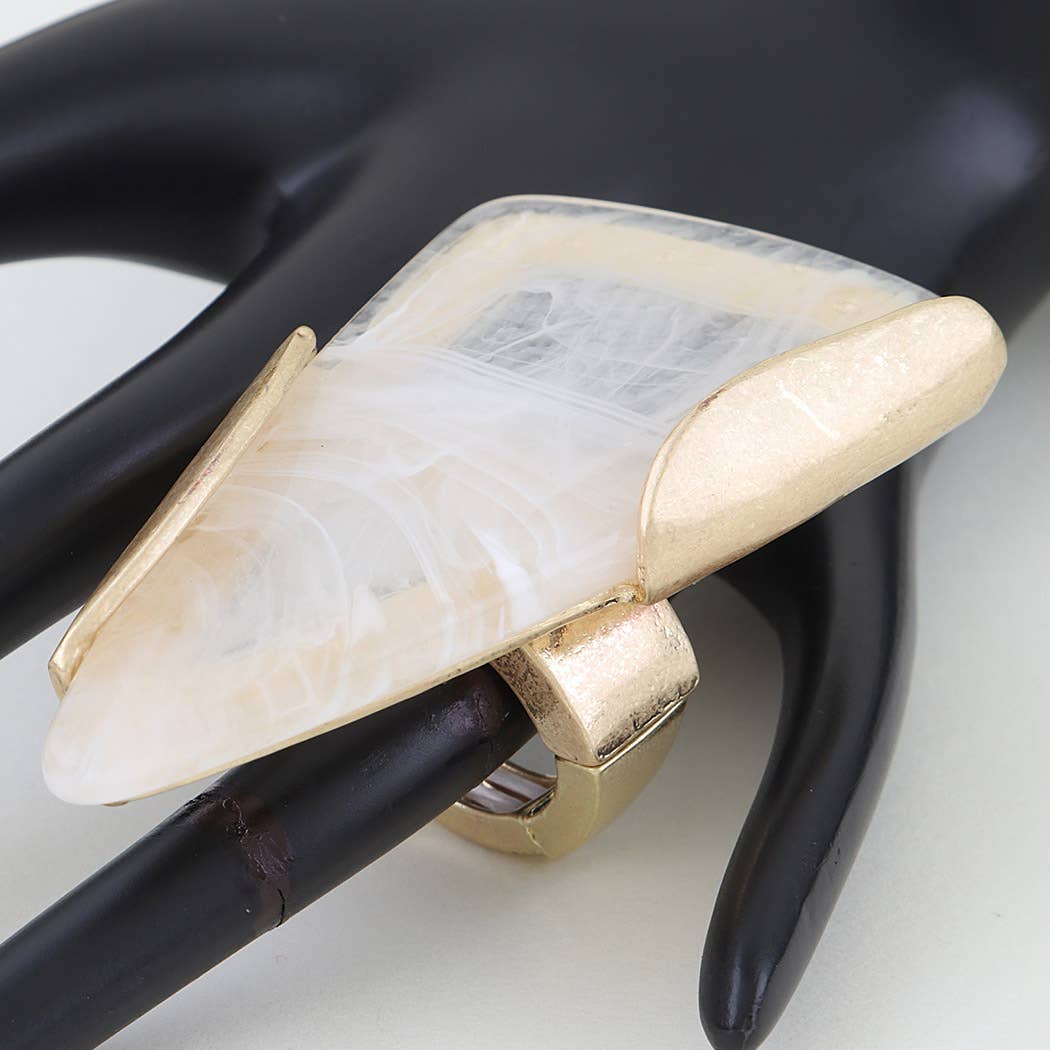 Marble Stone Chip Statement Ring