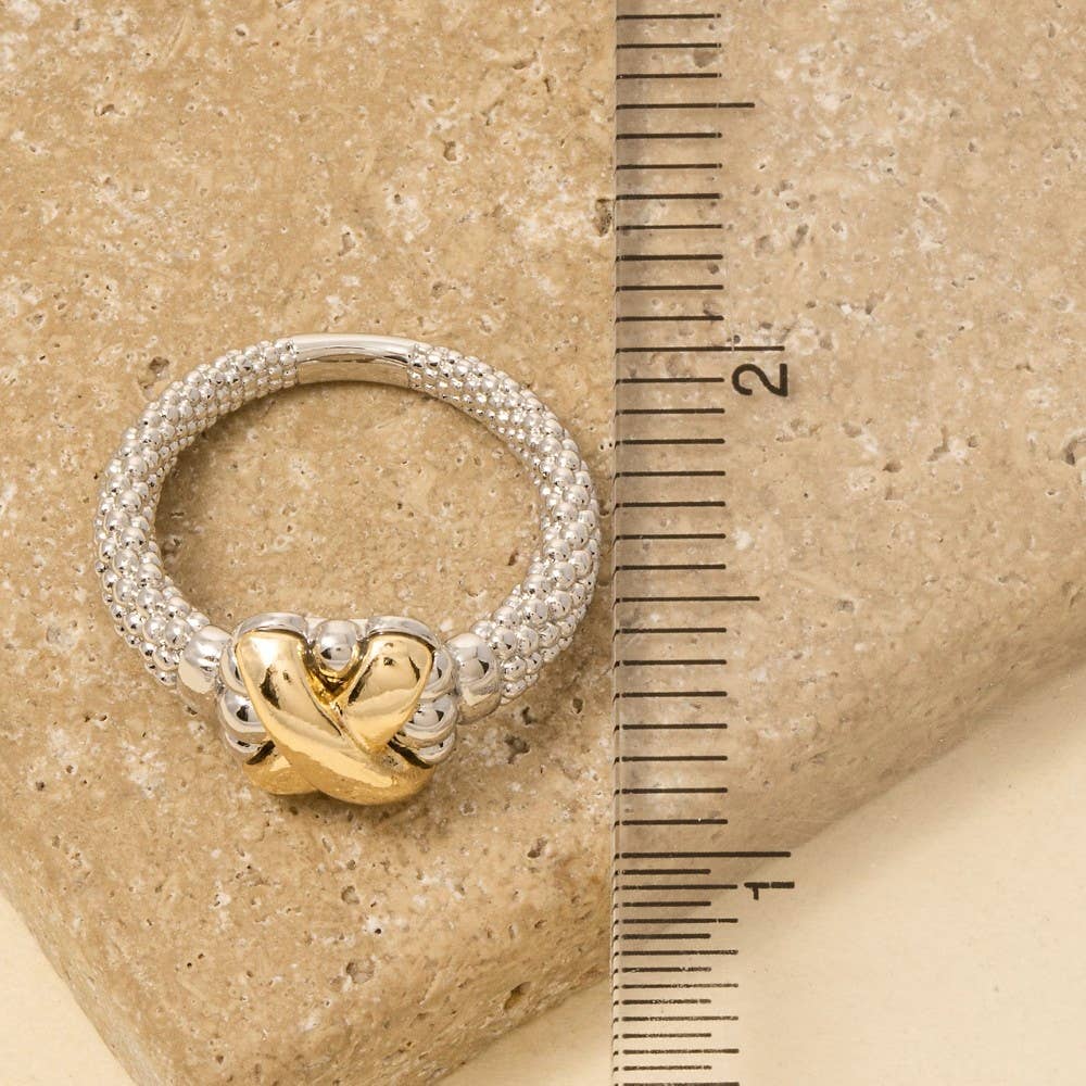 Gold Dipped Two Tone X Ring
