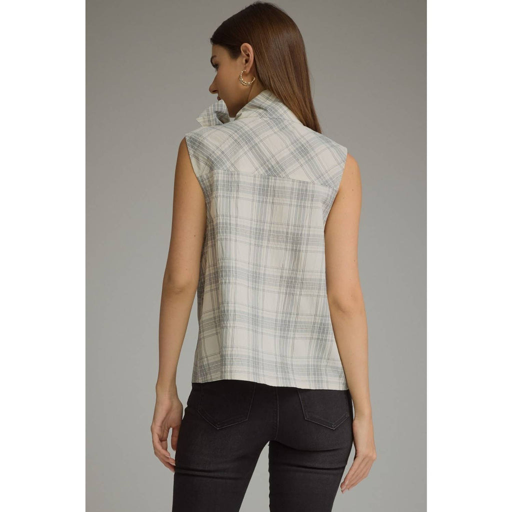 NEW Plaid sleeveless top