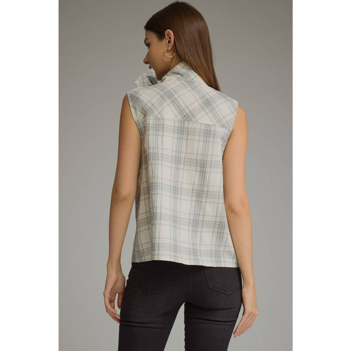 NEW Plaid sleeveless top