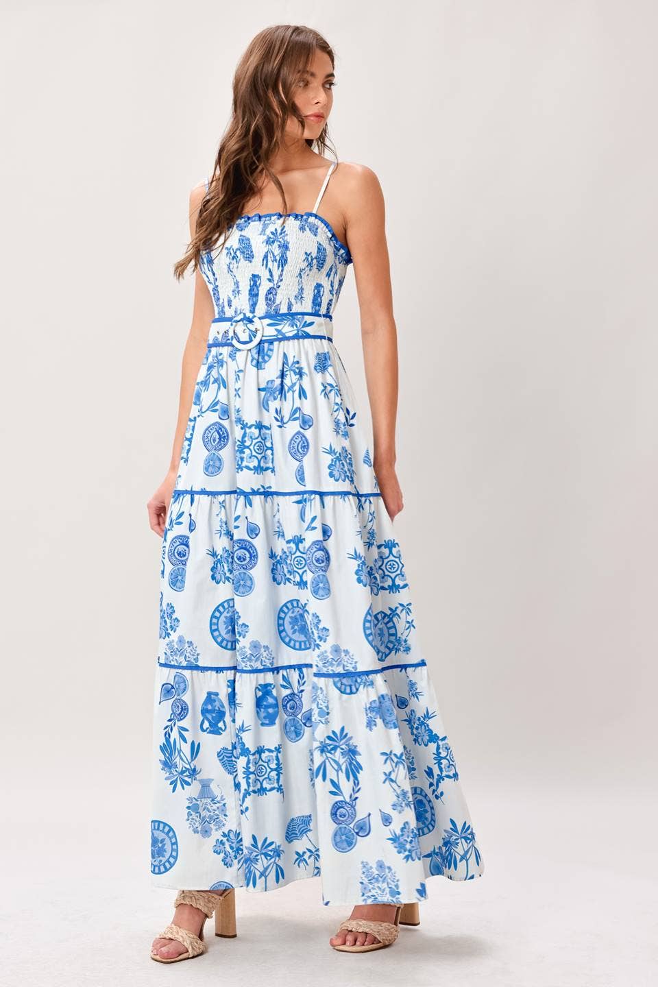 A printed woven maxi dress - ID23480