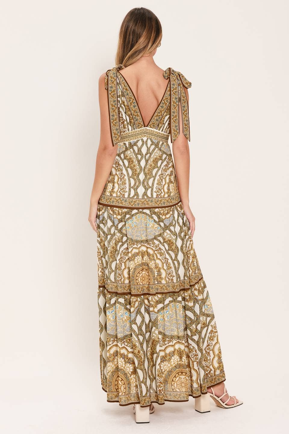 A printed woven maxi dress - ID23975