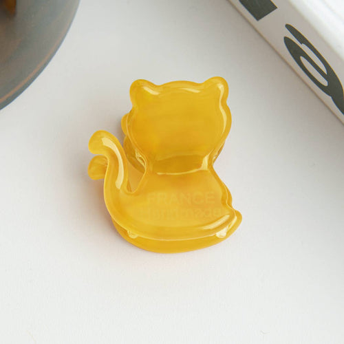 Acetate Mini Cute Cat and Bear Hair Clip