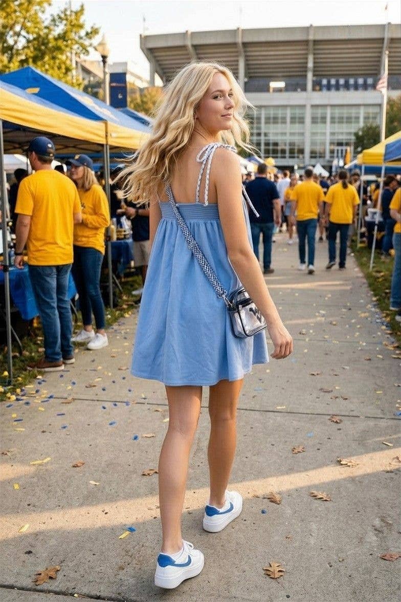 Tube Mini Dress With Mixed Color Cord Strap