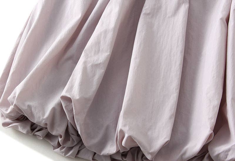 High Waist Paperbag Lantern Skirt – Women's Midi Skirt