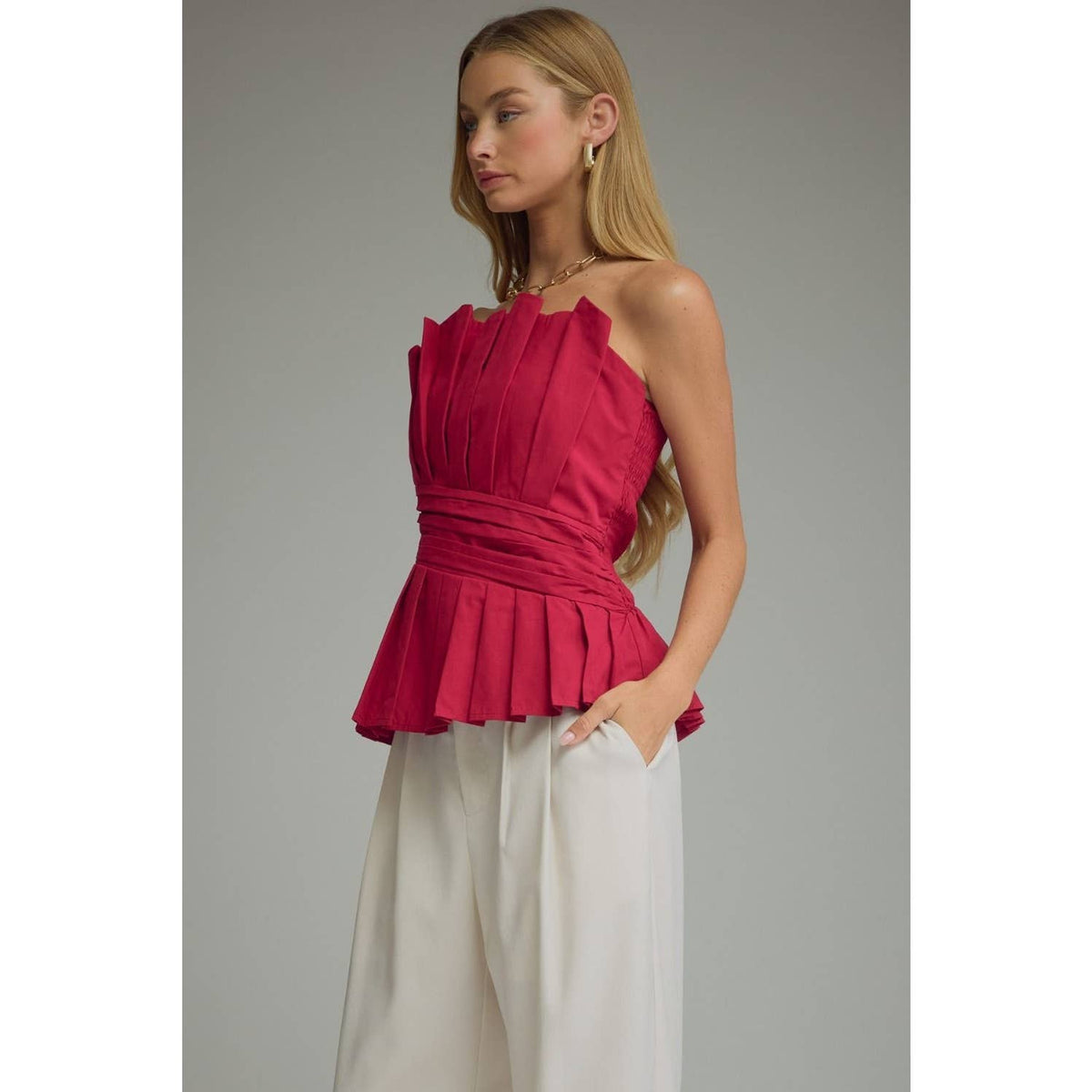 NEW Solid strapless top