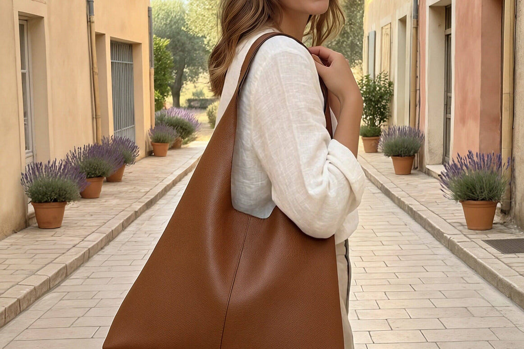Women's Genuine Leather Hobo Bag, Made in Italy, art. 112710