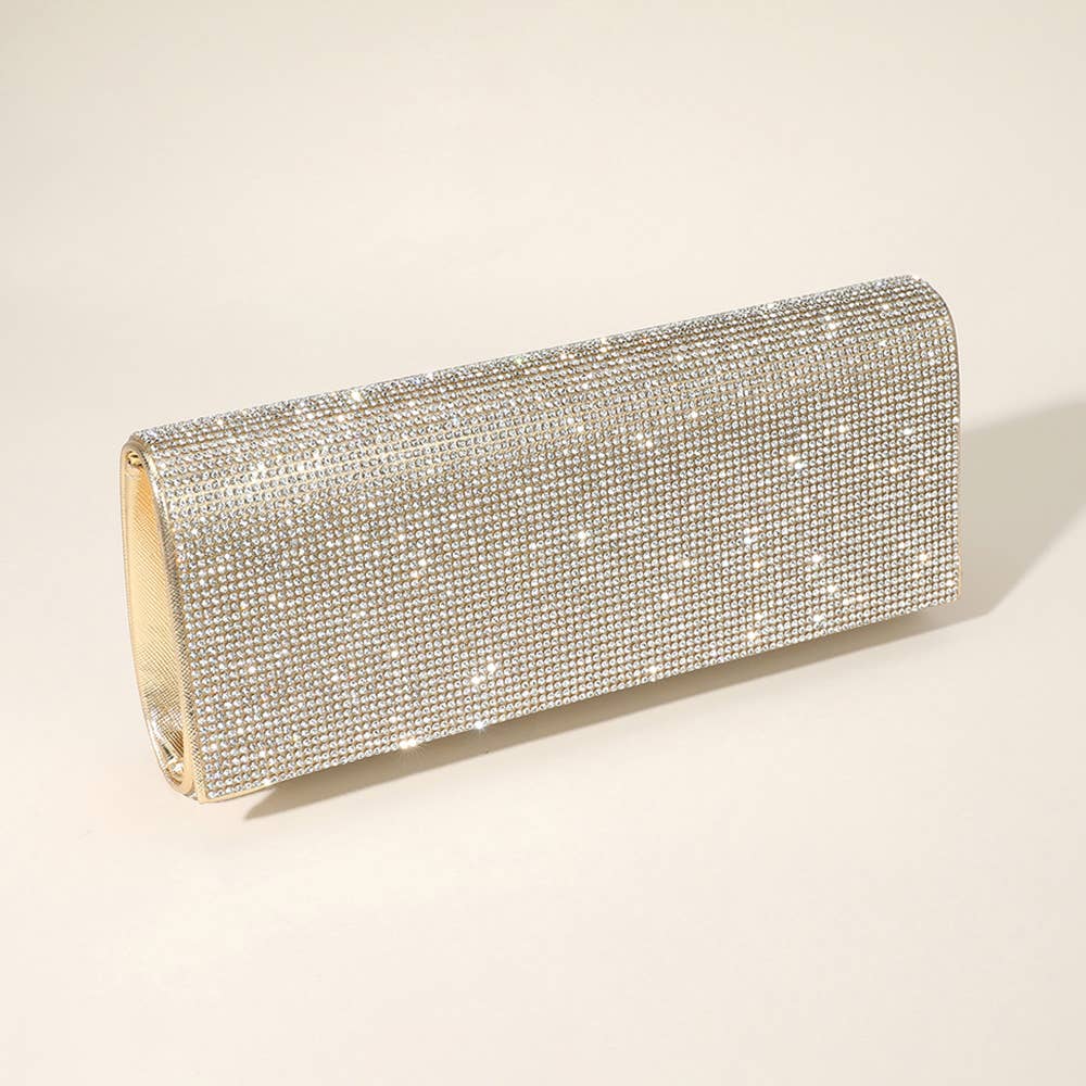 Bling Solid Evening Clutch Crossbody Bag