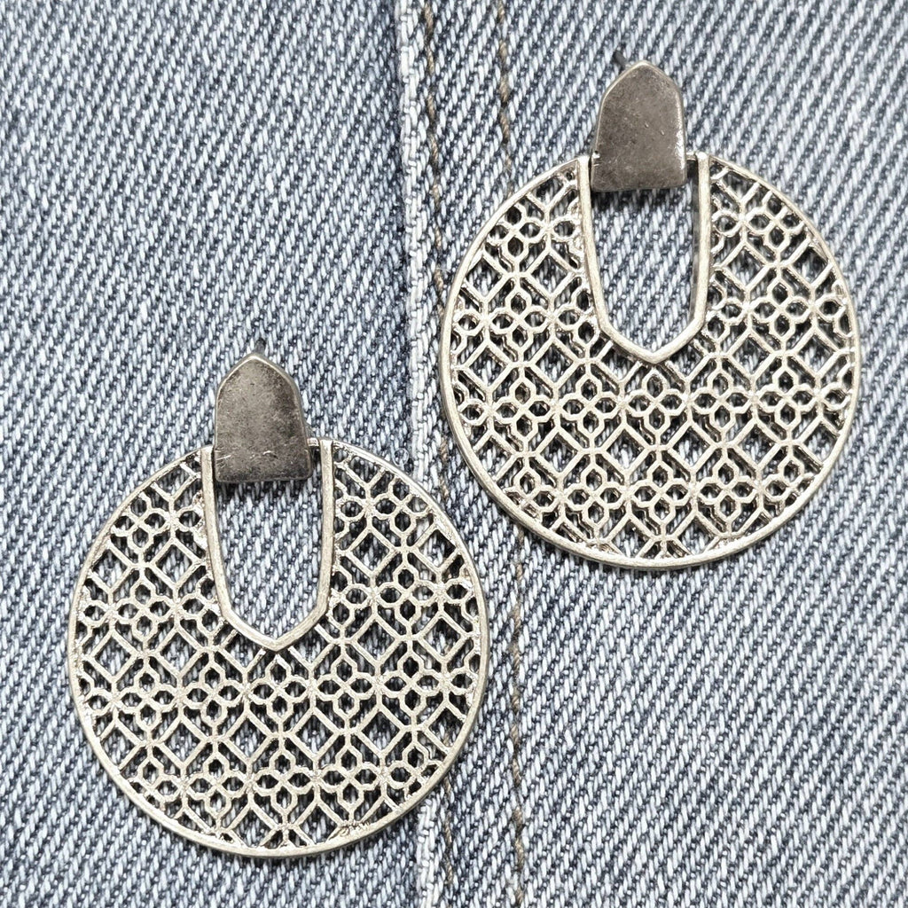 E1153 HE1738 Door Knocker Design Drop Post Earrings