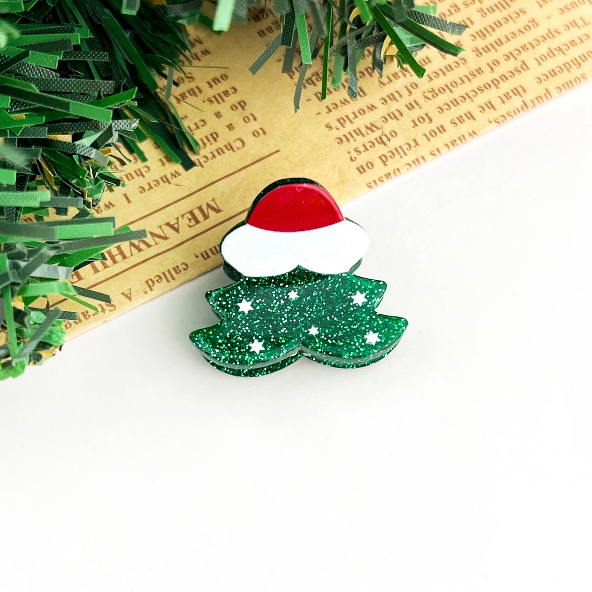 Christmas Glitter Mini Hair Claw Clip