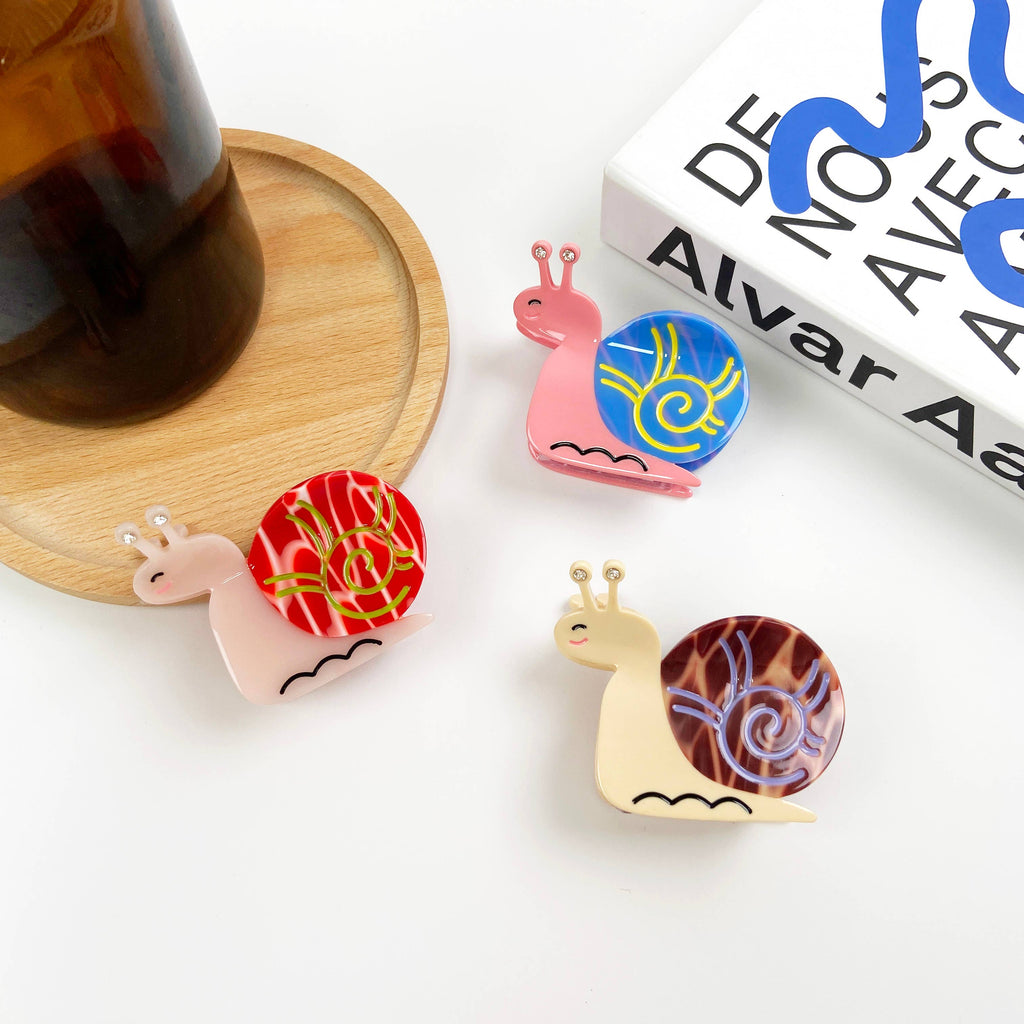 Cartoon Snail Hair Clip Acetate Animal Claw Clips