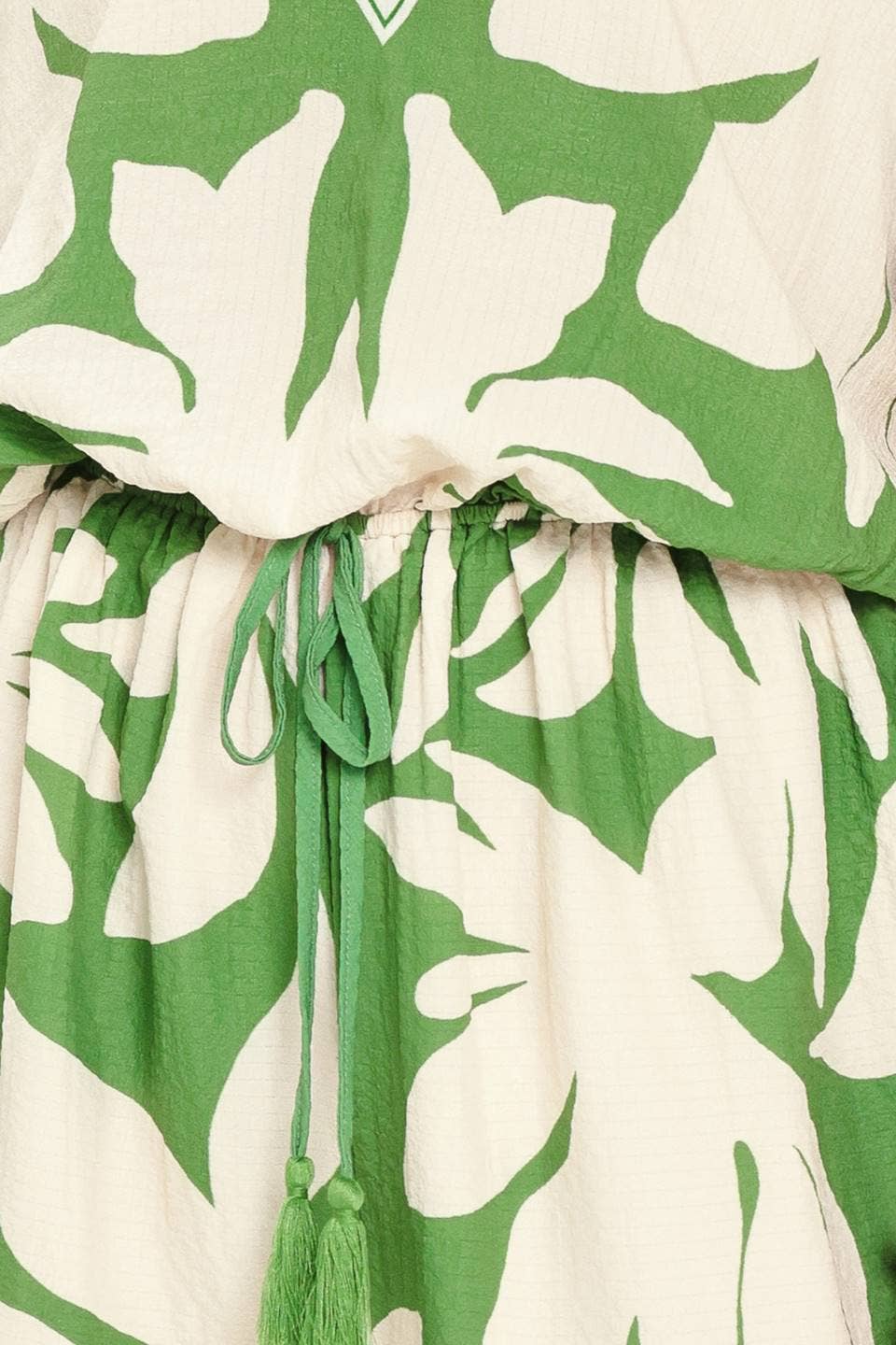 A printed texture woven romper - IP9240