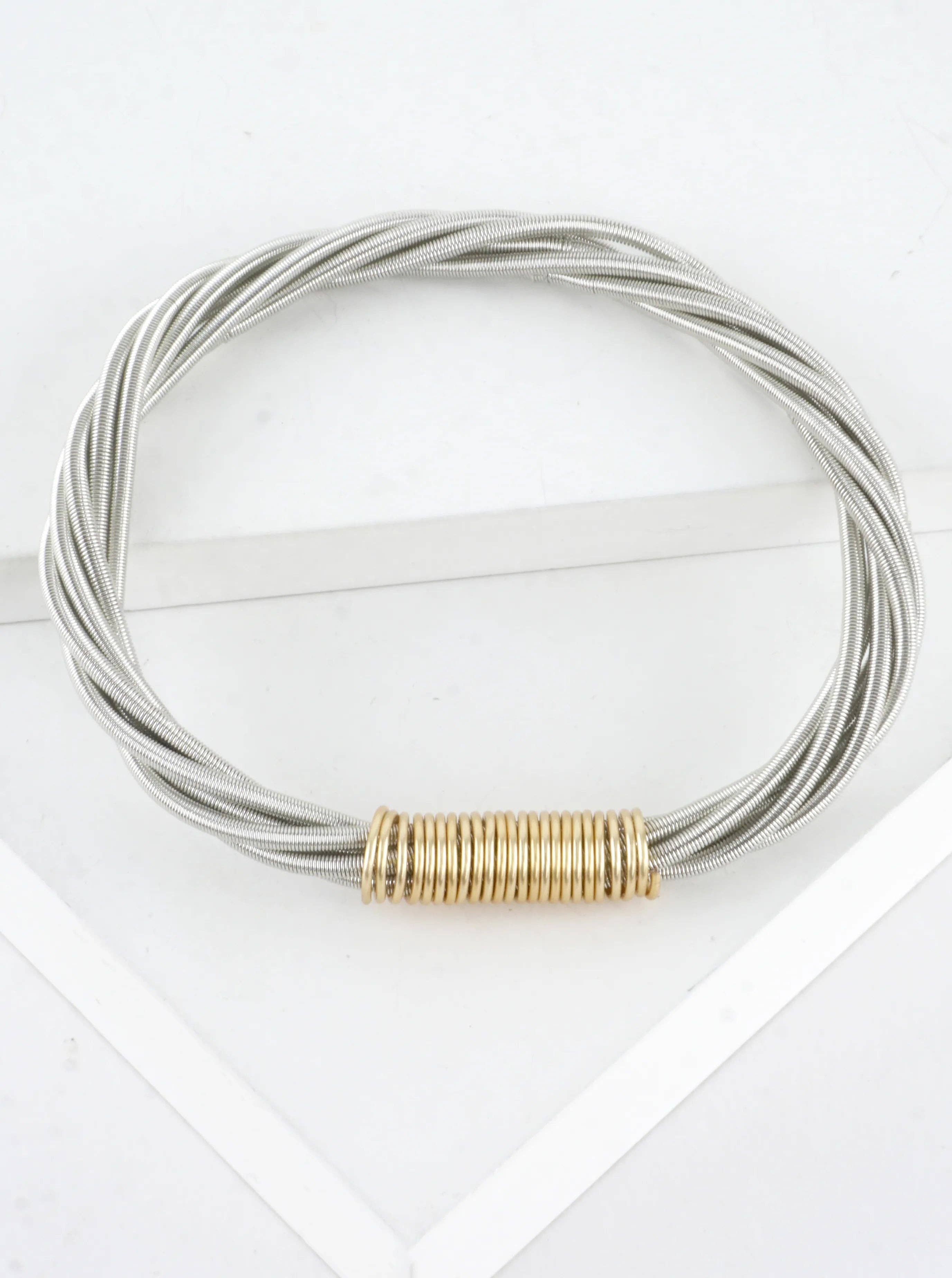 Wired Stretch Piano Wire Bracelet