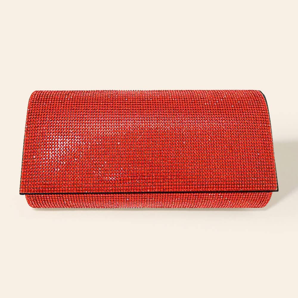 Bling Solid Evening Clutch Crossbody Bag
