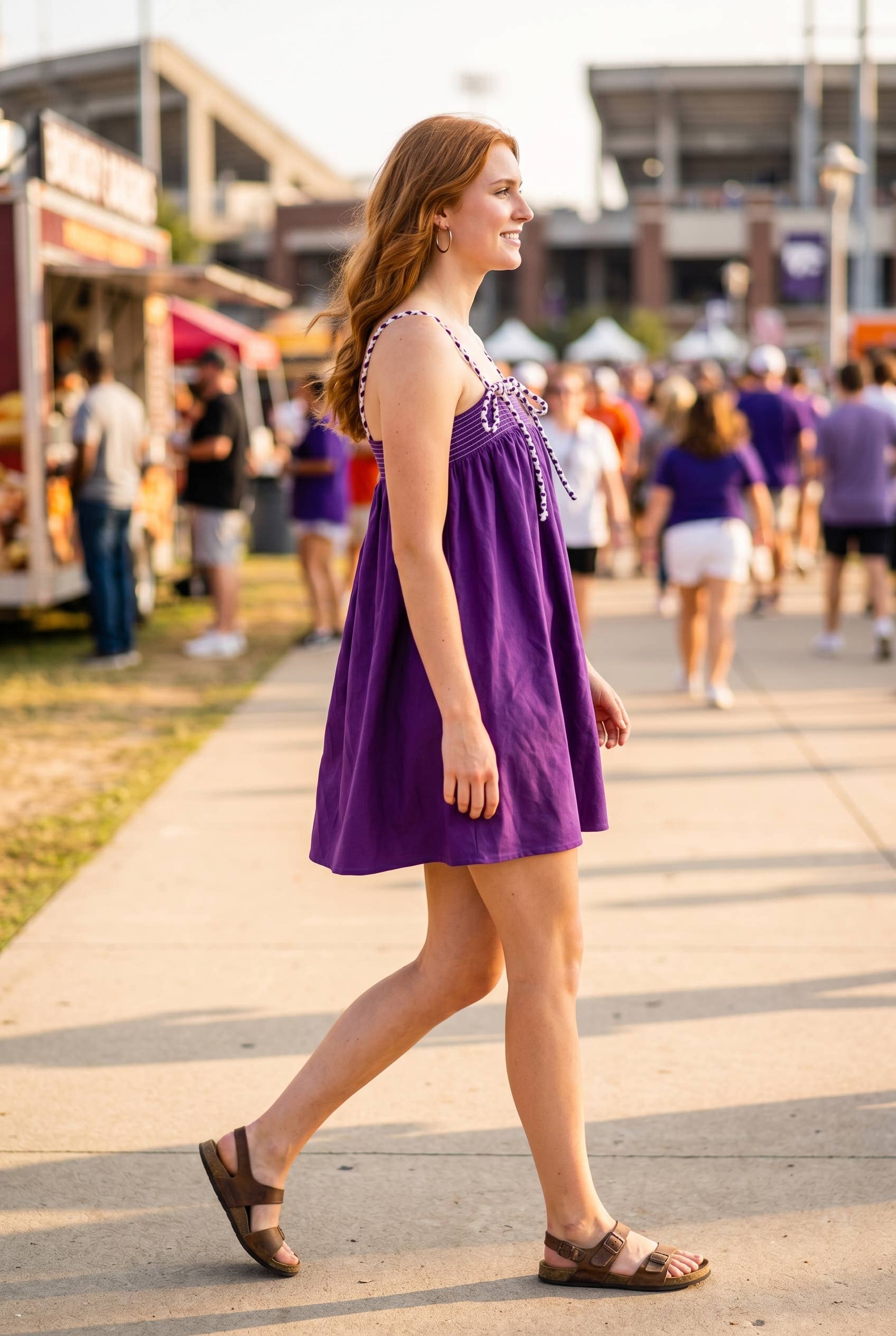 Tube Mini Dress With Mixed Color Cord Strap