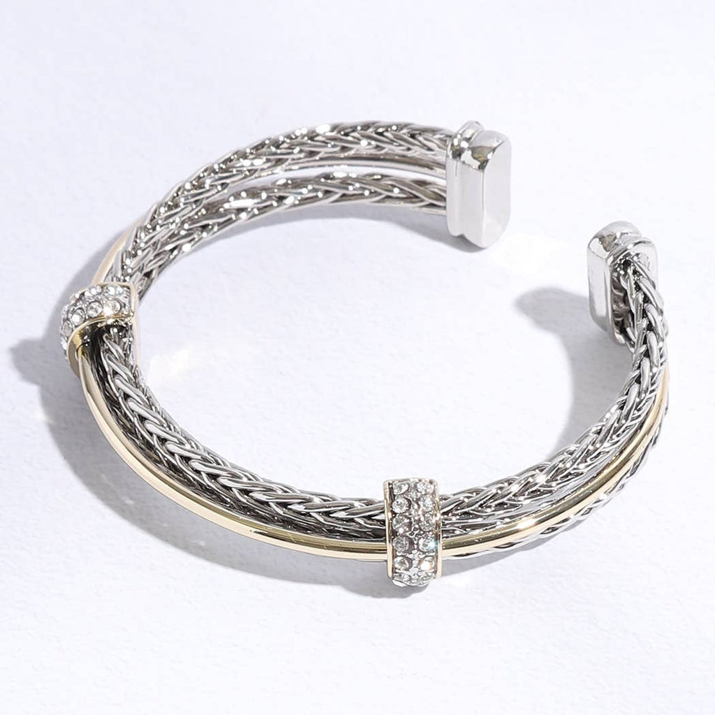 Layered Wheat Chain Bracelet Cuff Bangle