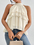 Solid Color Neck Hanging Top