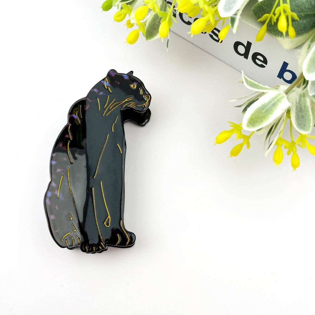 Jaguar Hair Clip,Animal Acetate Claw Clip