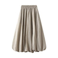 High Waist Paperbag Lantern Skirt – Women's Midi Skirt