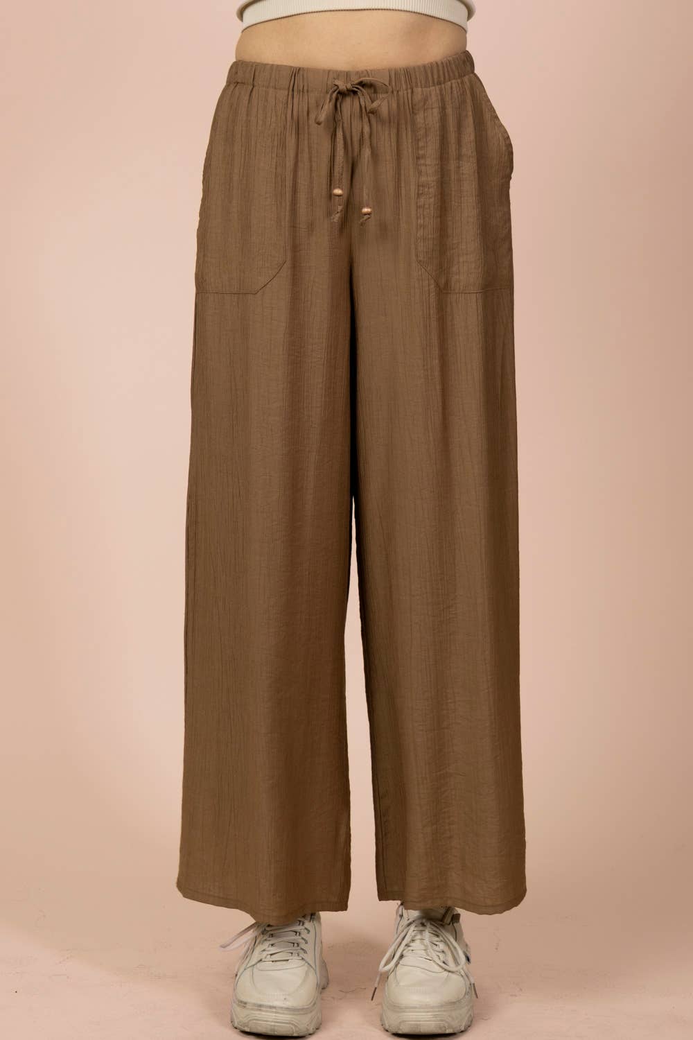 NP71047-Wide Leg Woven Pants