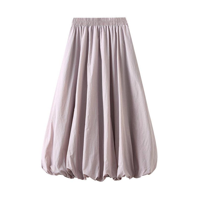 High Waist Paperbag Lantern Skirt – Women's Midi Skirt