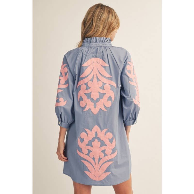 NEW floral applique shift dress