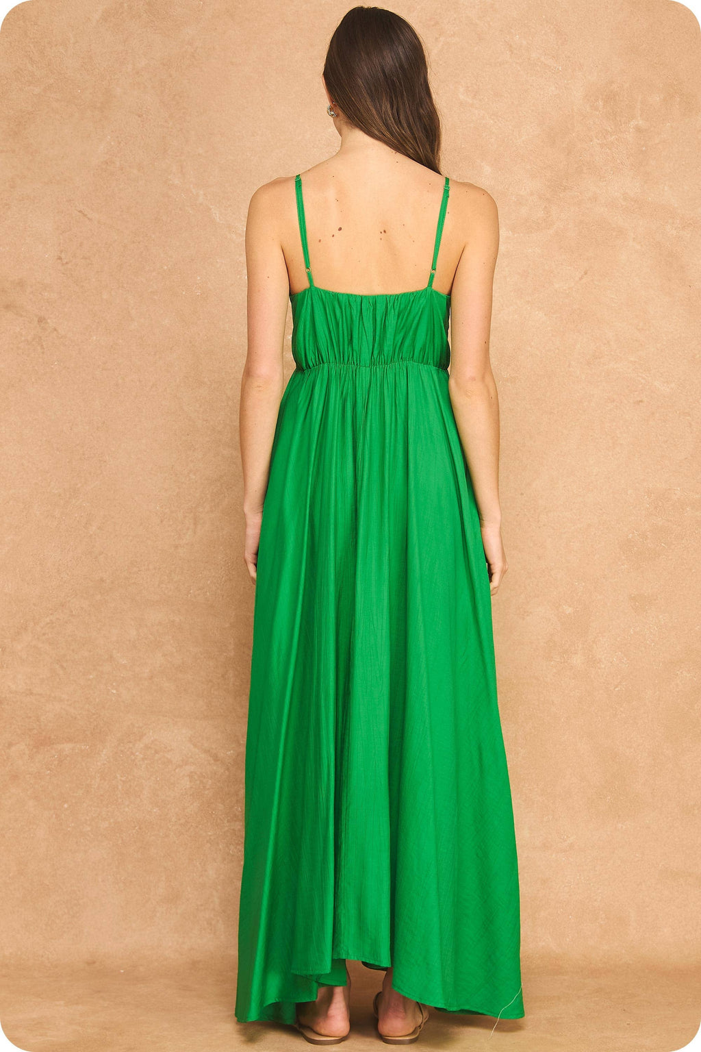 Woven Lattice Bodice Sleeveless Maxi Dress