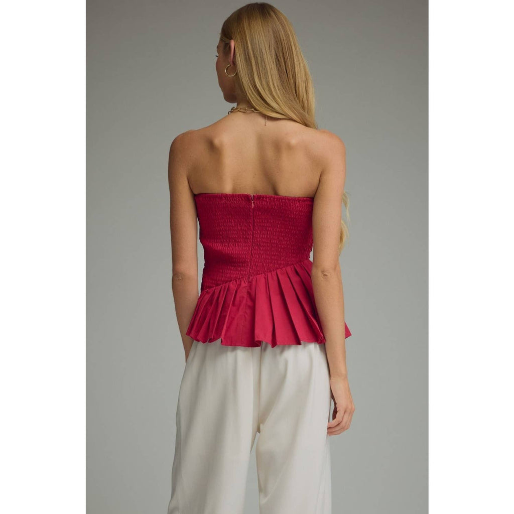 NEW Solid strapless top