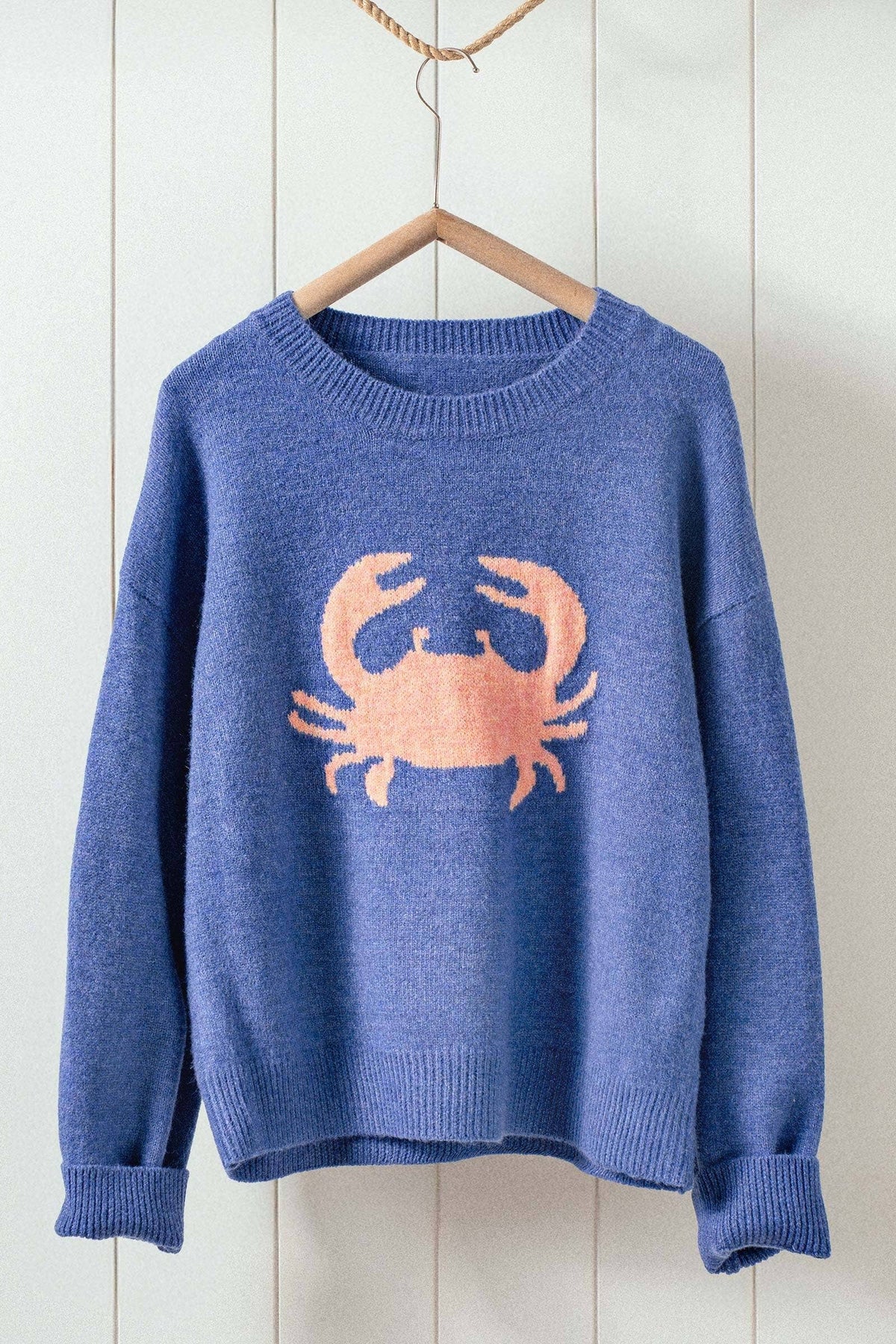 Crab Graphic Relaxed Knit Sweater