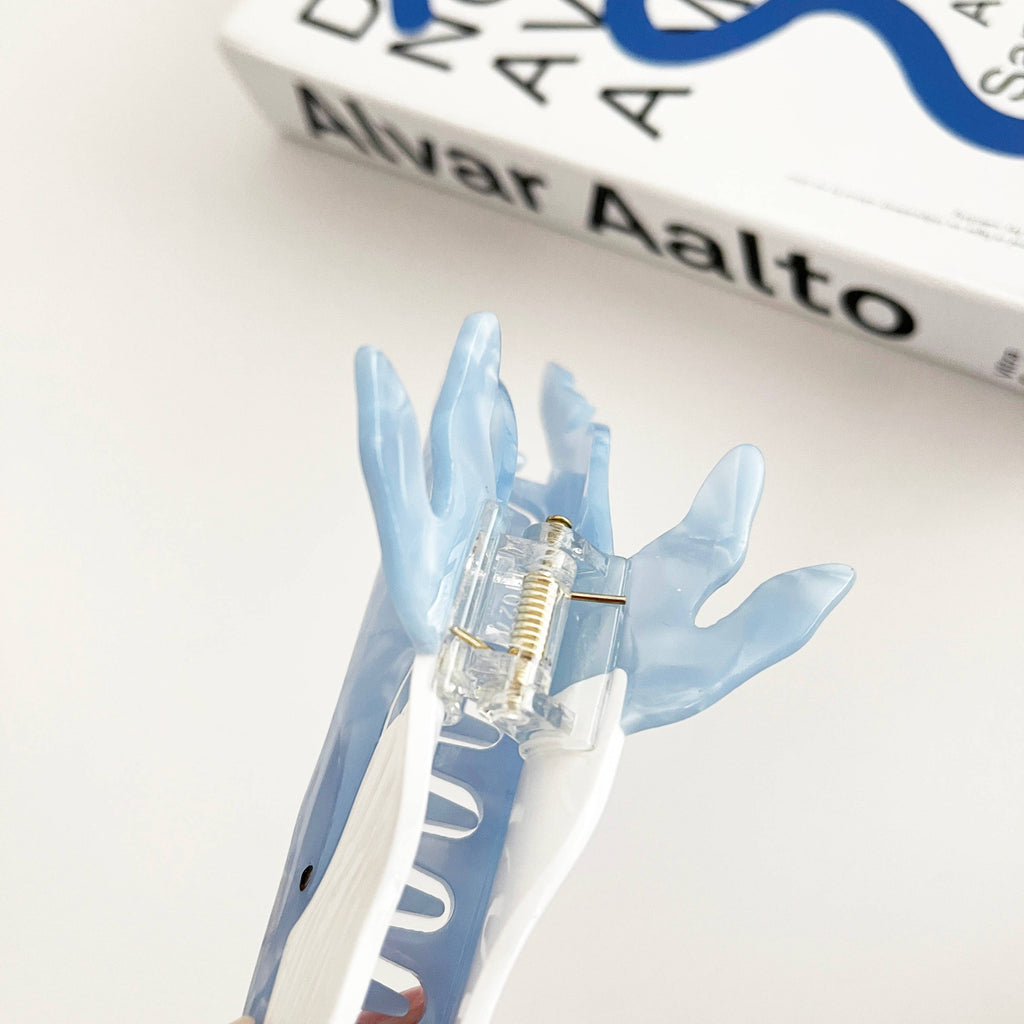 Light Blue Whale Claw Clip,Animal Hair Clip