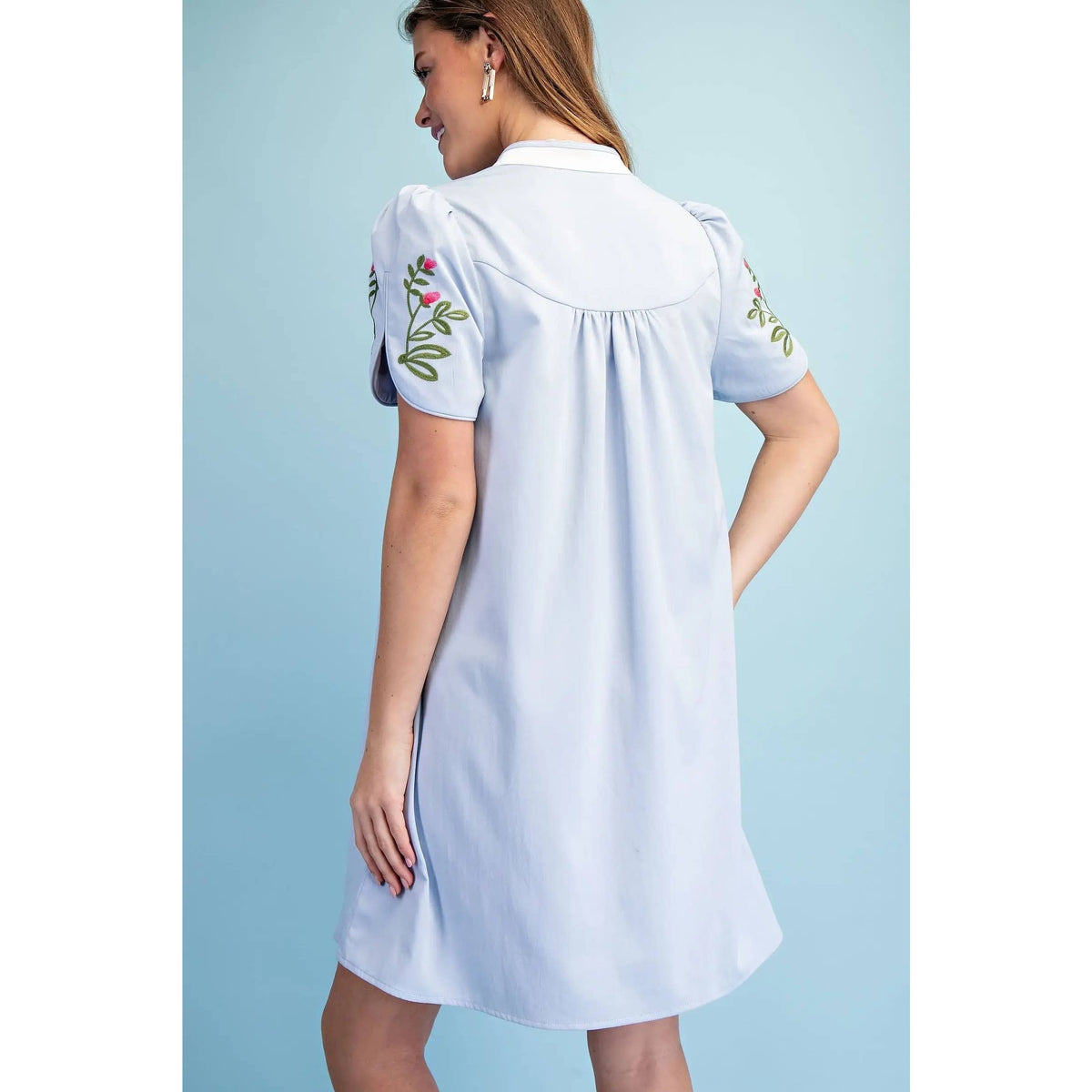 NEW Floral Embroidered V-Neck Dress