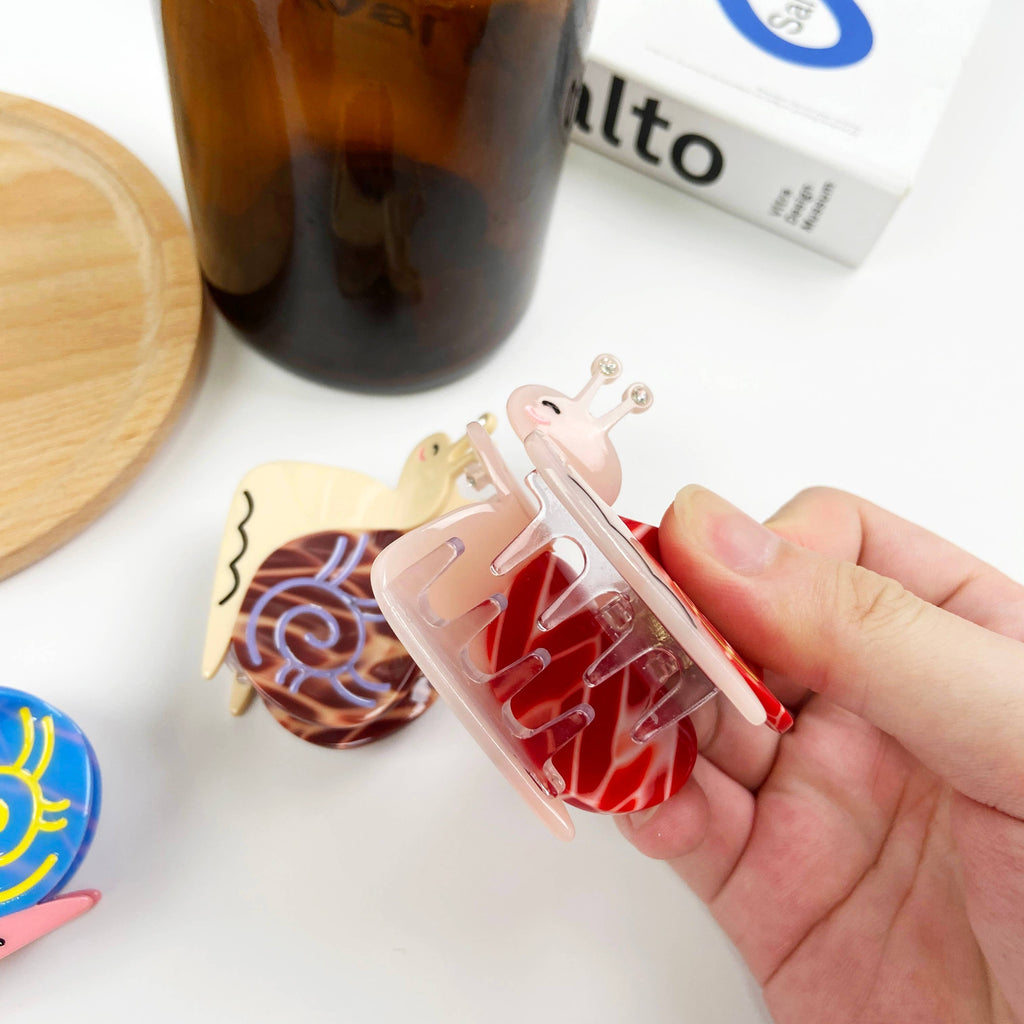 Cartoon Snail Hair Clip Acetate Animal Claw Clips