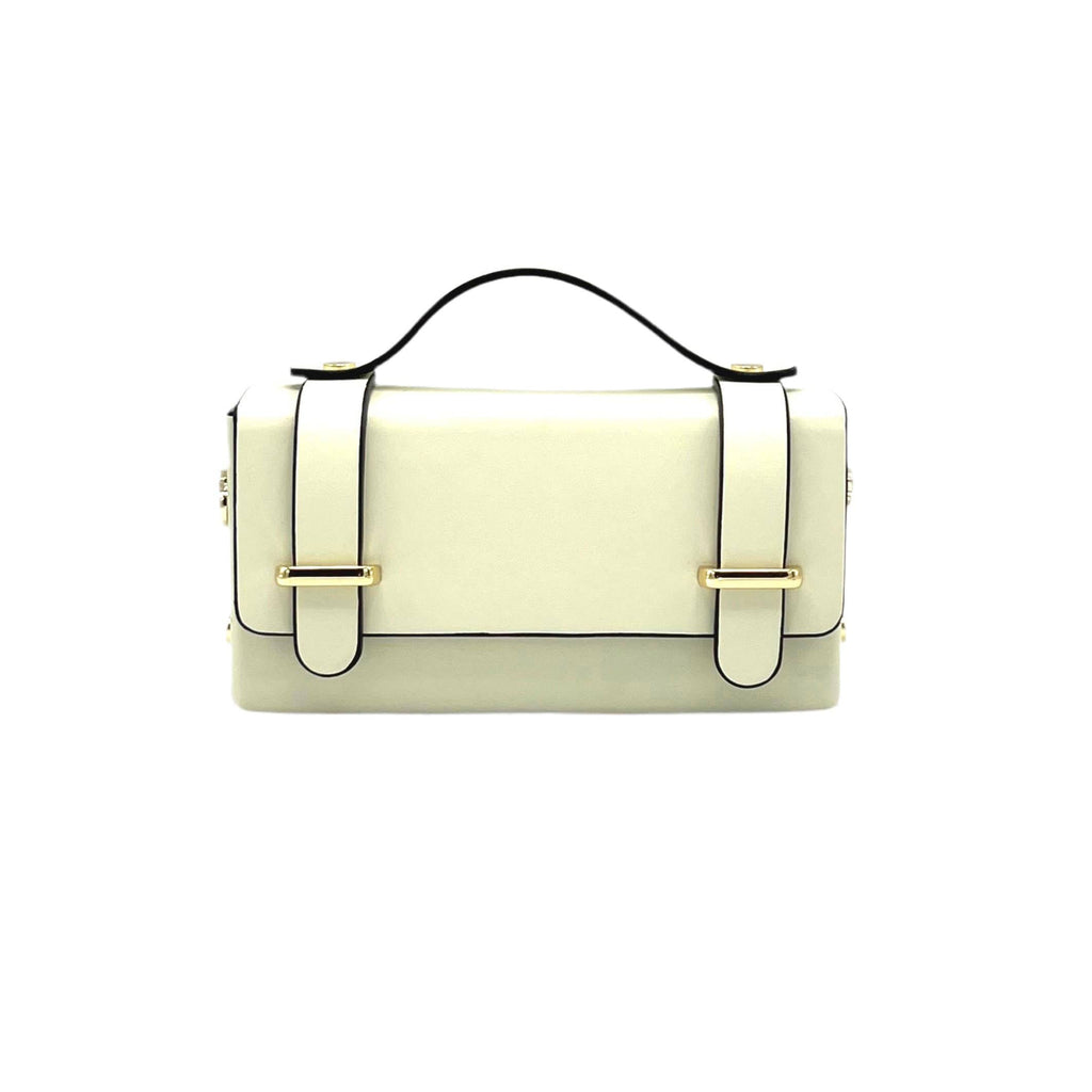 Genuine leather mini clutch bag with chain, Made in Italy, art. 112591New