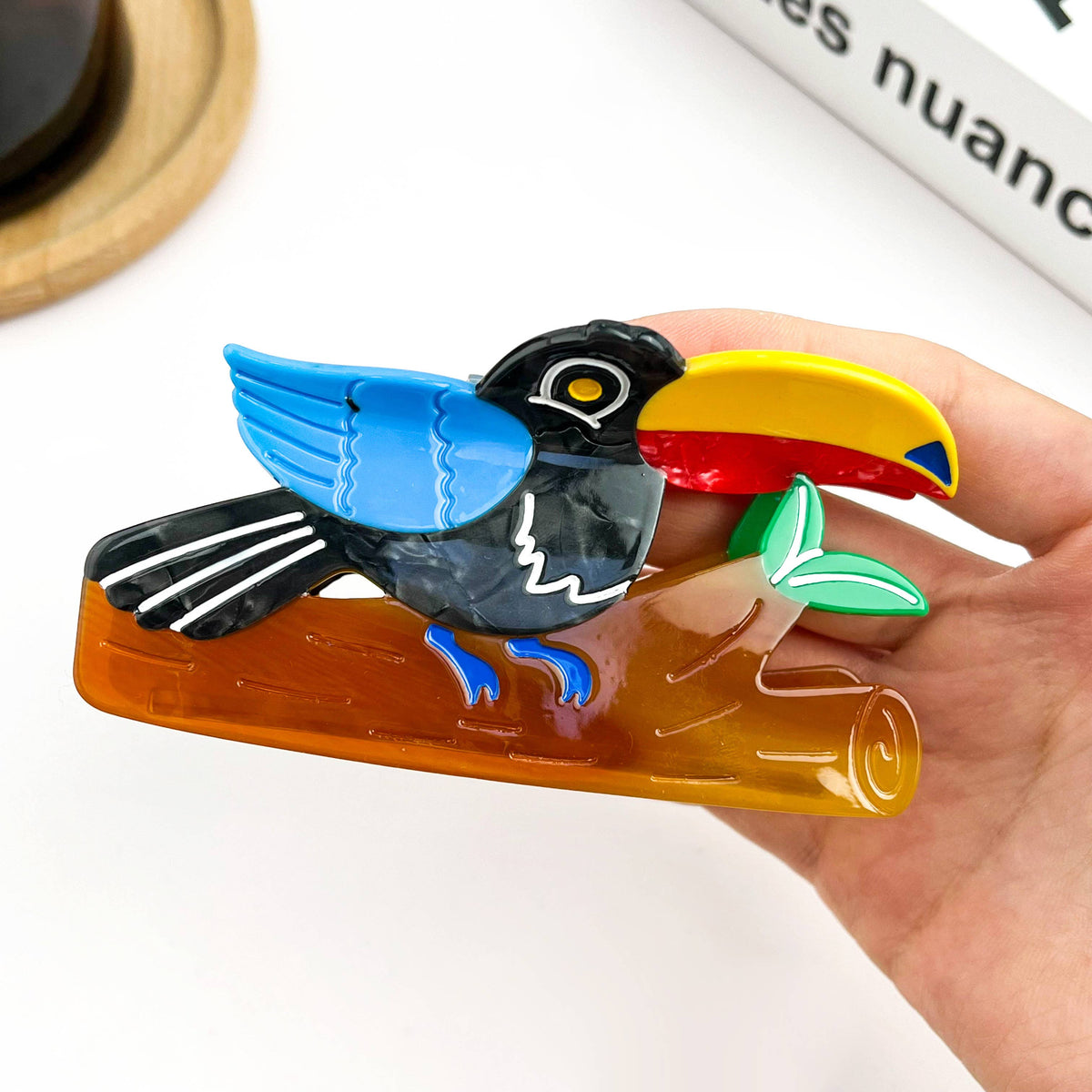 Animal Acetate Hair Claw Clip, Parrot, Capybara, Kangaroo