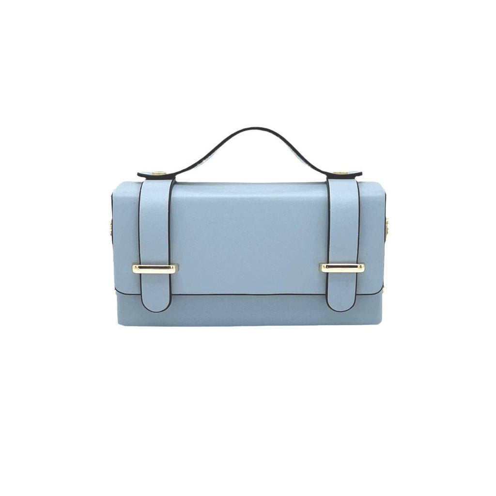 Genuine leather mini clutch bag with chain, Made in Italy, art. 112591New