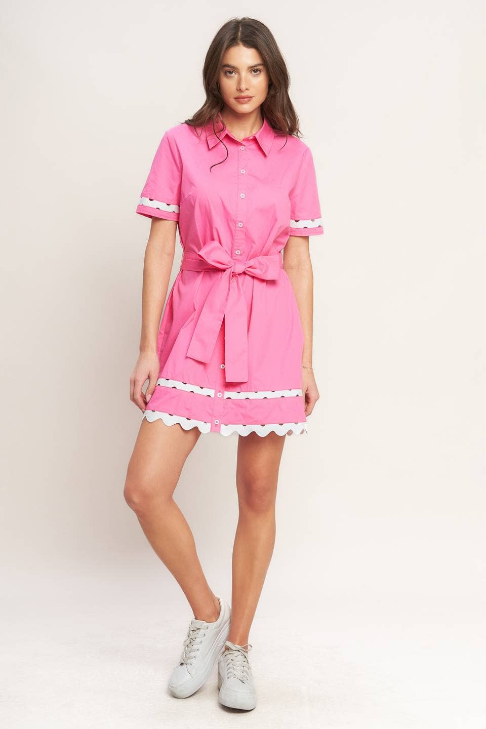 A solid woven mini dress - ID23502