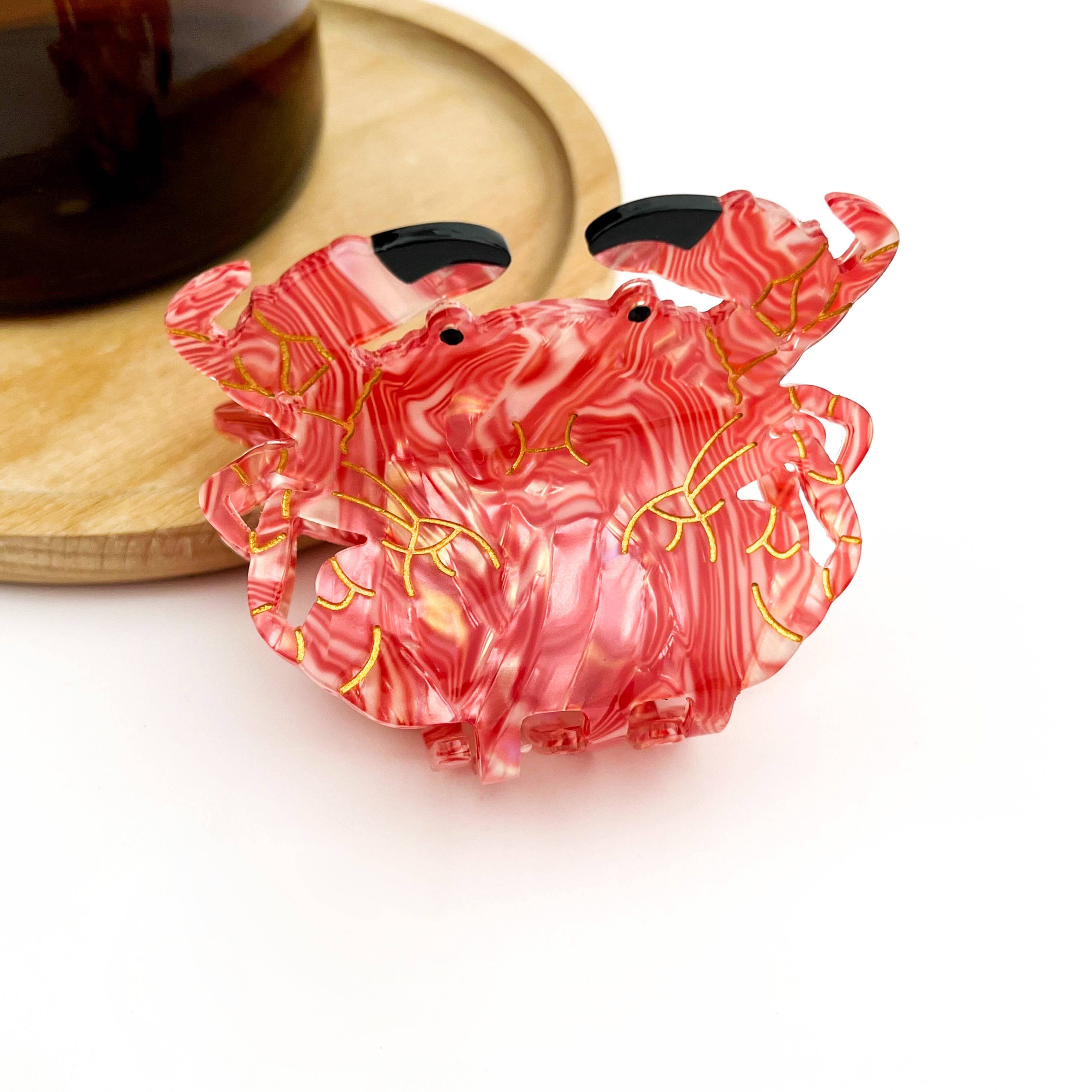 Cute Bread Crab Hair Claw Clip, Acetate Hair Clip