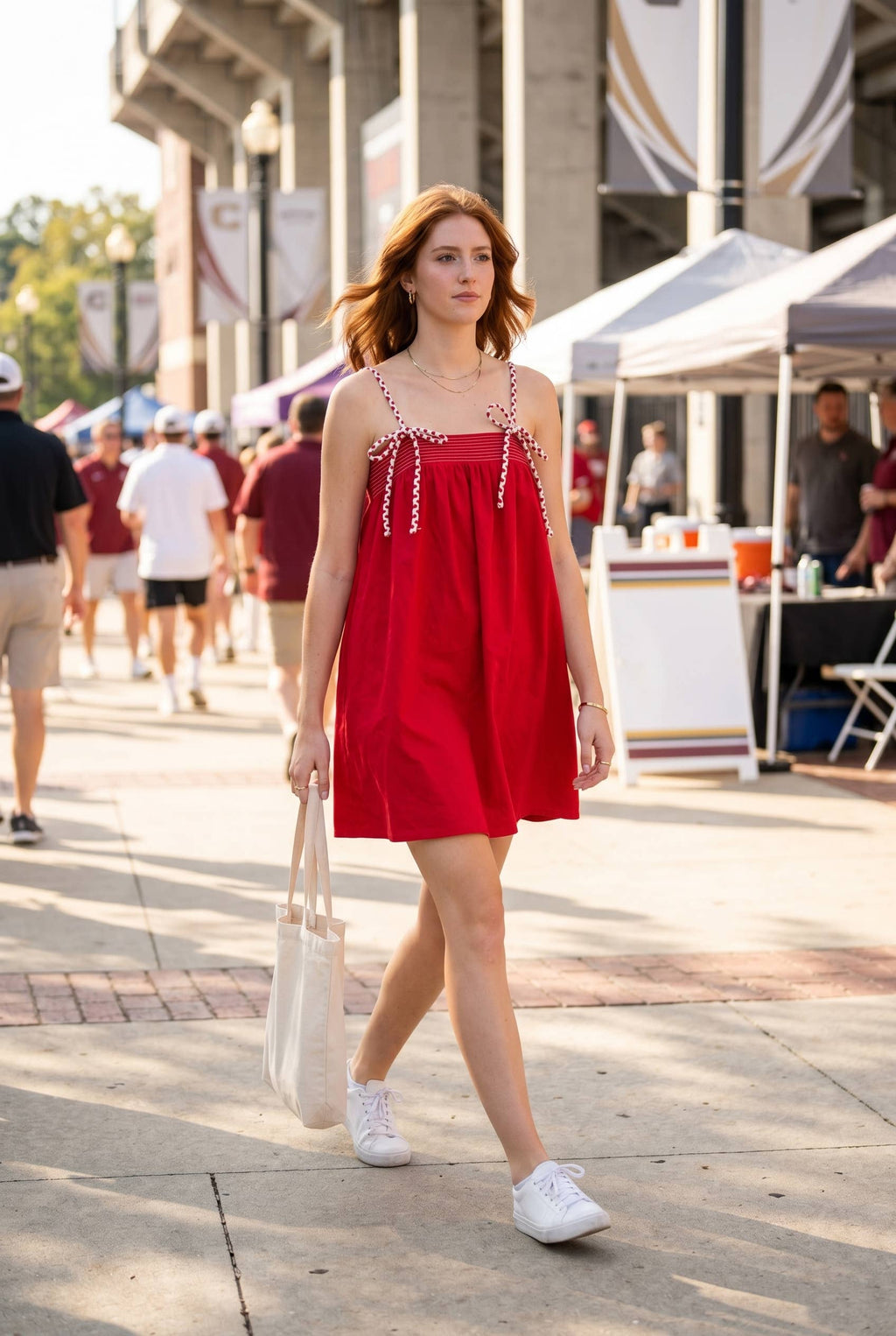 Tube Mini Dress With Mixed Color Cord Strap