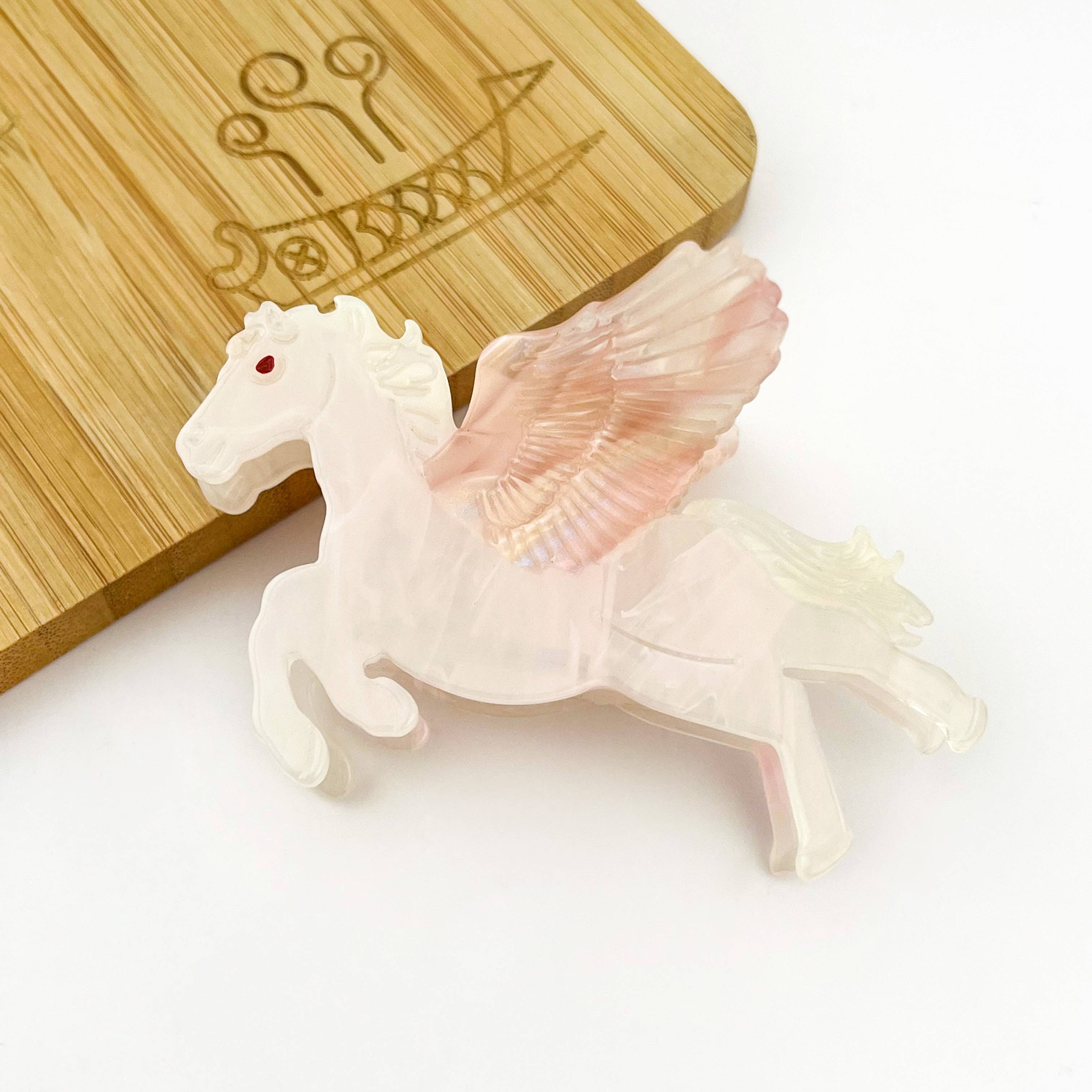 Creative Pegasus Hair Claw Clip, Acetate Animal Hair Clip