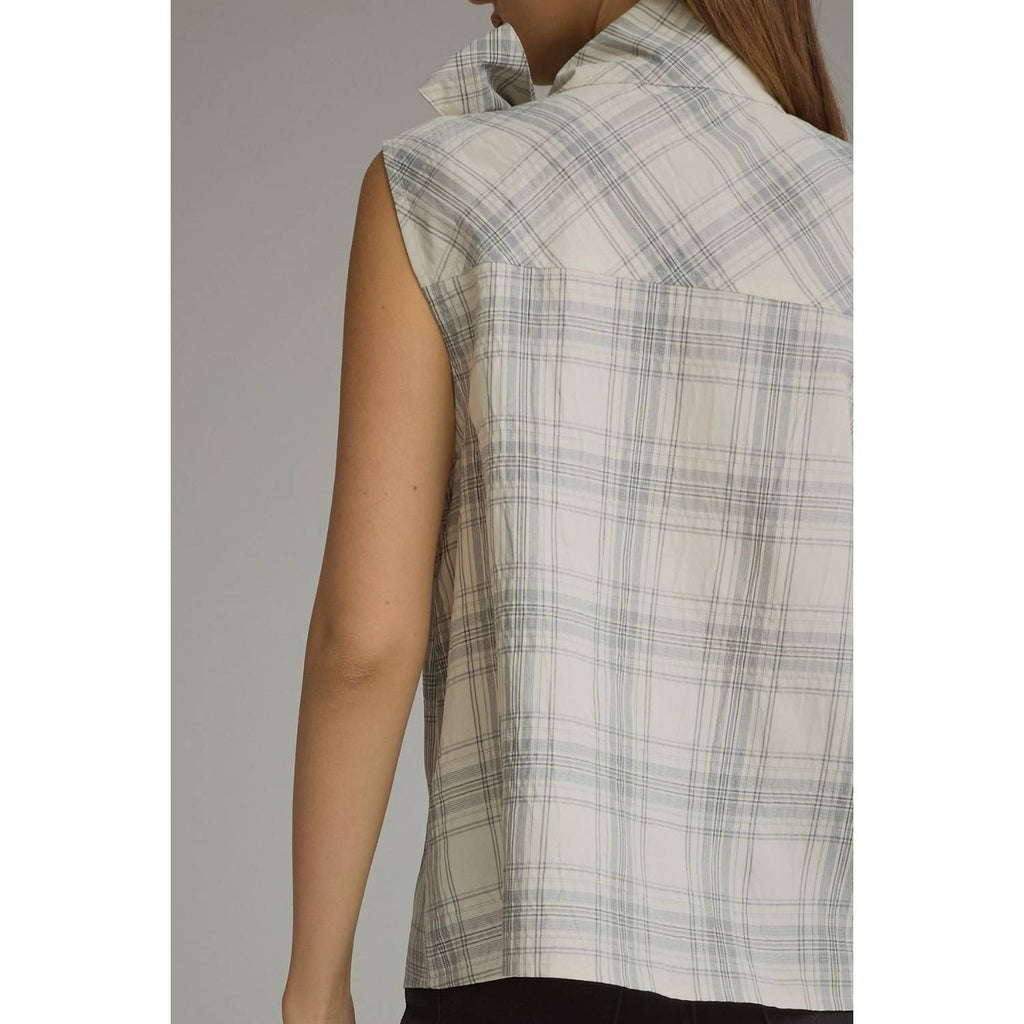 NEW Plaid sleeveless top