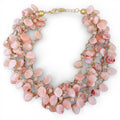 Pink Beaded Collar Necklace | Coastal Statement Jewelry