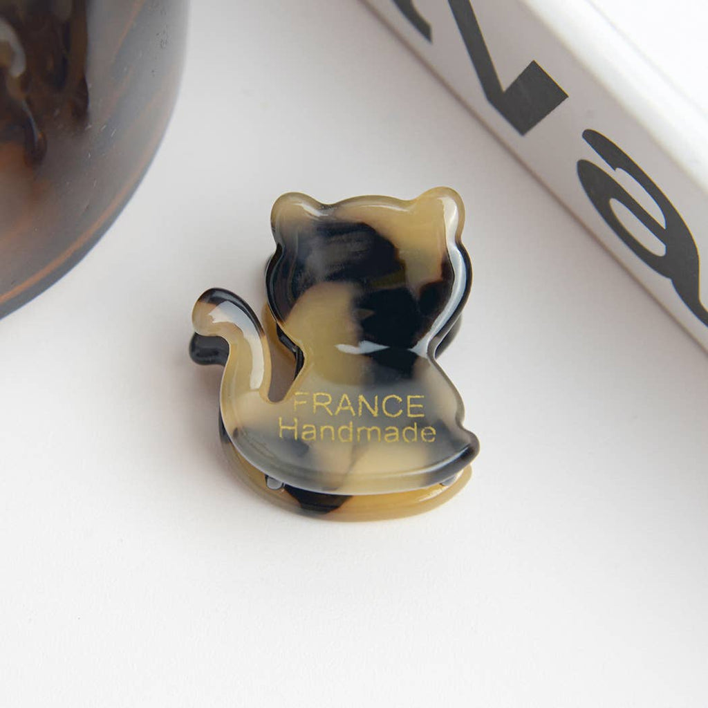 Acetate Mini Cute Cat and Bear Hair Clip