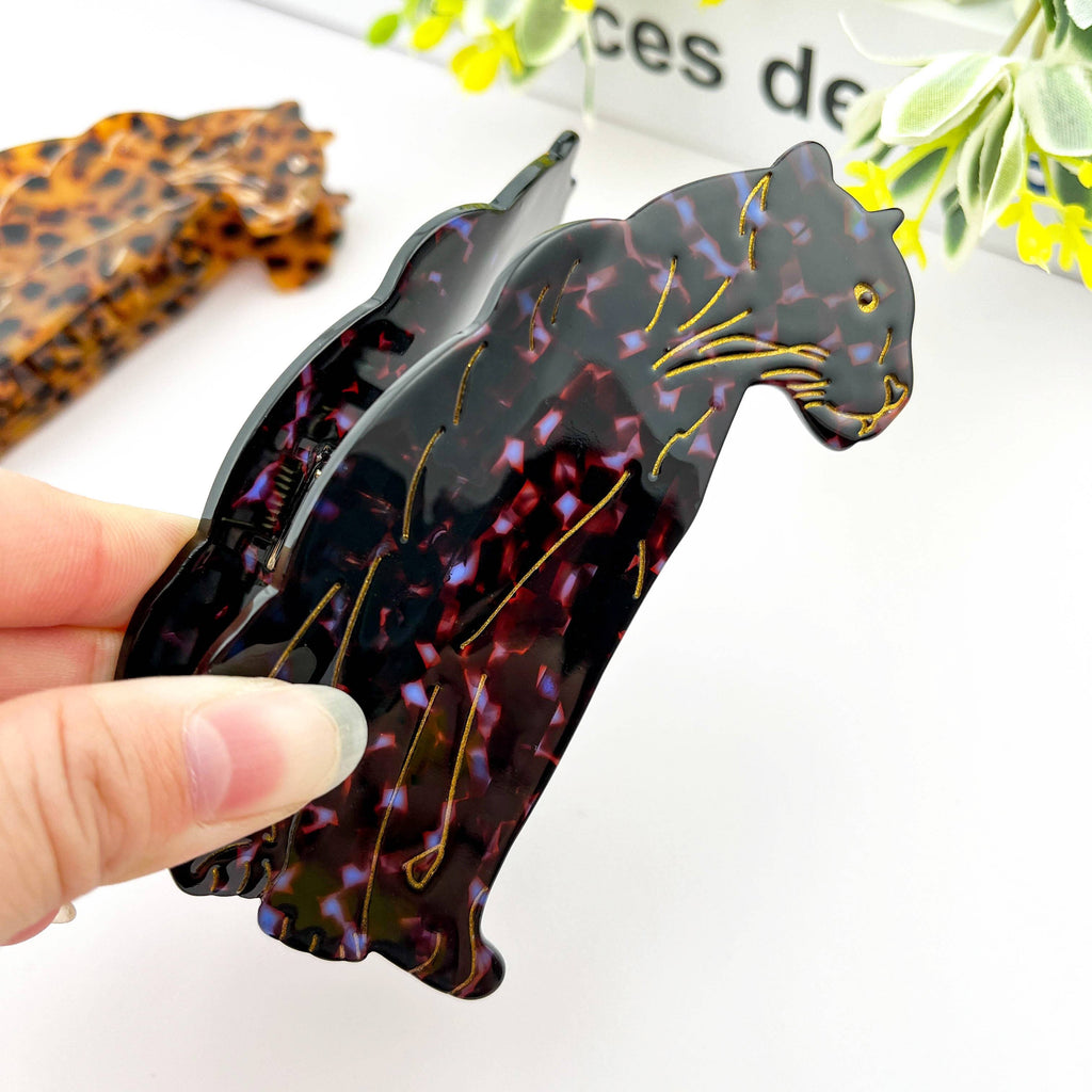 Jaguar Hair Clip,Animal Acetate Claw Clip