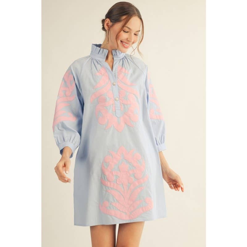 NEW floral applique shift dress