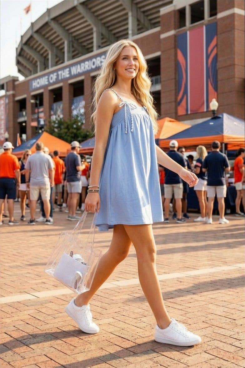 Tube Mini Dress With Mixed Color Cord Strap