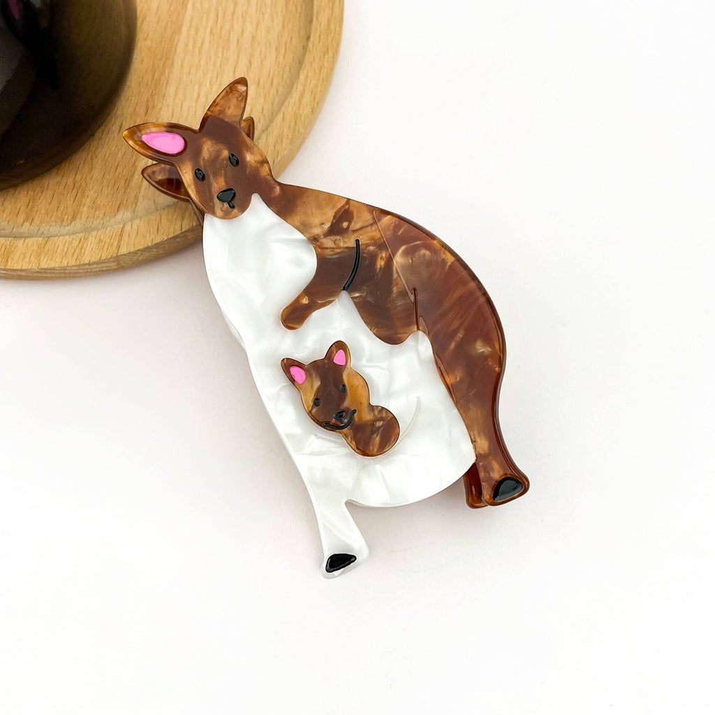 Animal Acetate Hair Claw Clip, Parrot, Capybara, Kangaroo