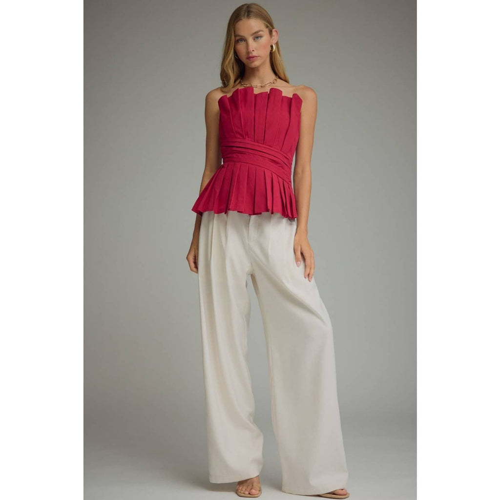 NEW Solid strapless top