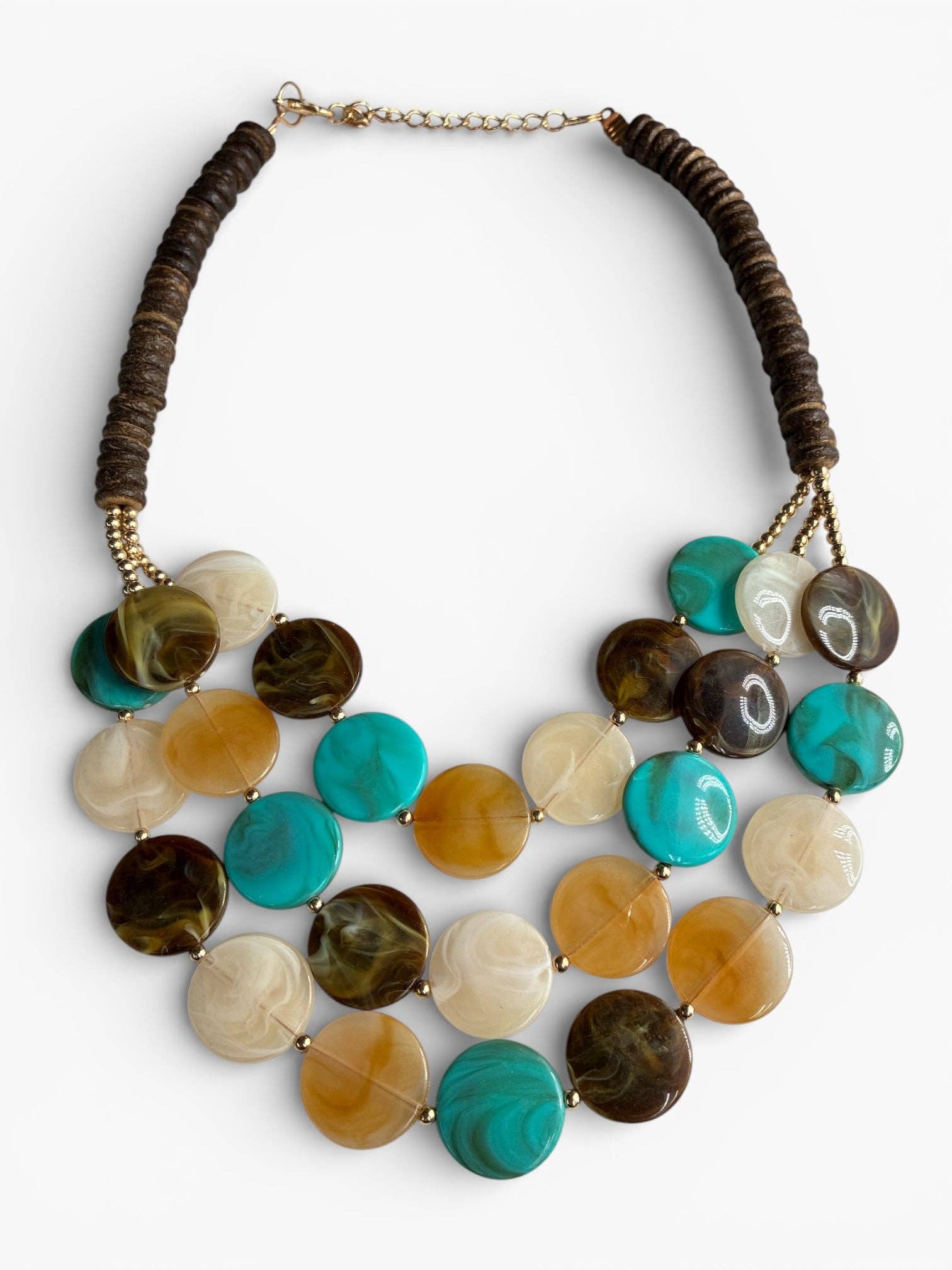 N5103 | Layered Acrylic Short Necklace | WZD2463