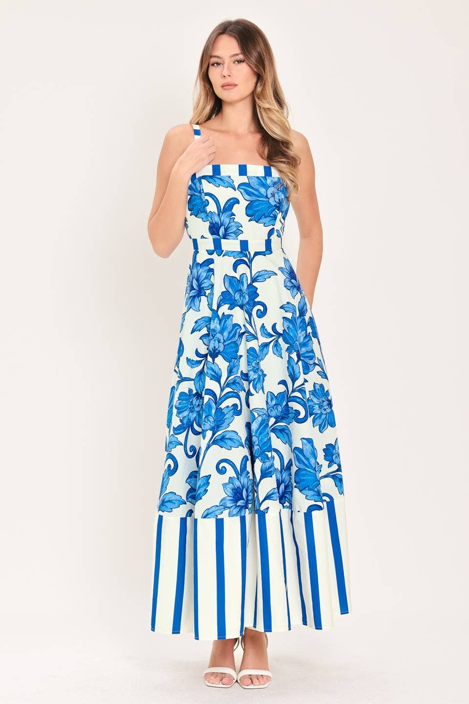 A printed woven midi dress - ID23860